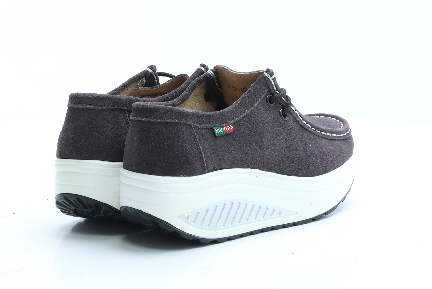 Shenn Womens Brown Polyester Trainer Casual UK 4