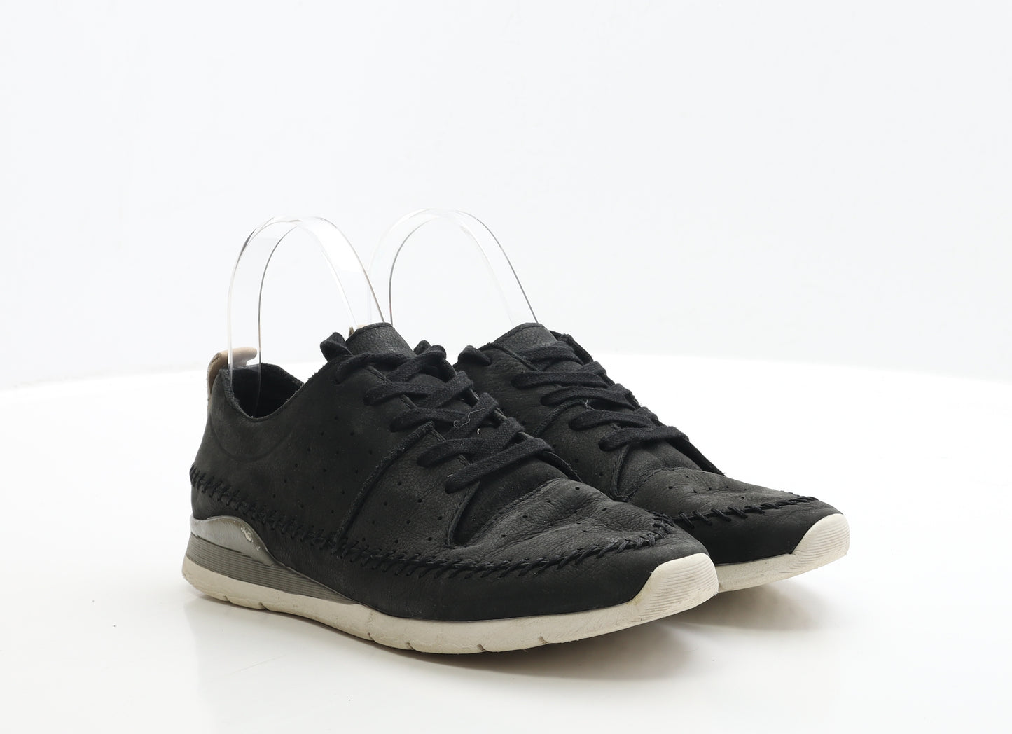 Marks and Spencer Womens Black Leather Trainer UK 5