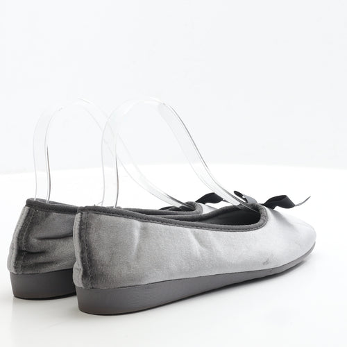 Marks and Spencer Womens Grey Polyester Ballet Slipper UK