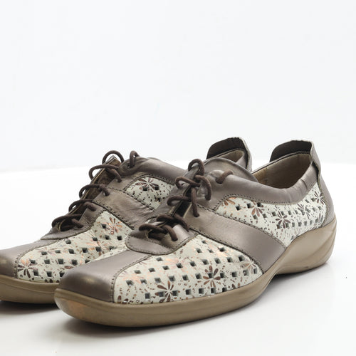 Preworn Womens Brown Faux Leather Flat UK 8