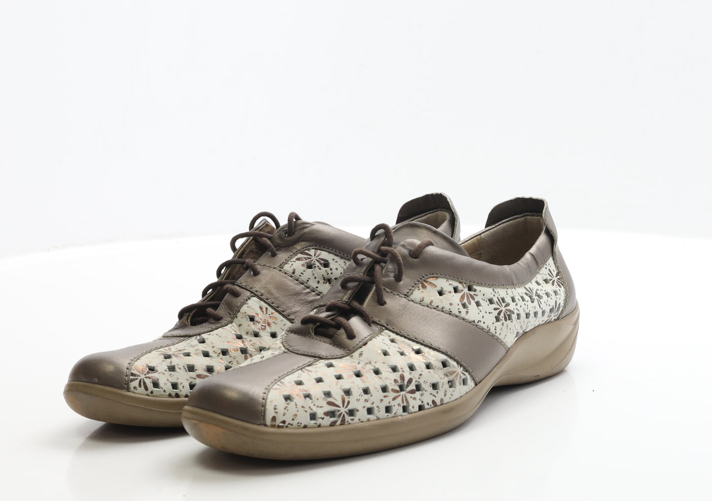 Preworn Womens Brown Faux Leather Flat UK 8