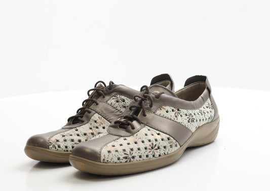 Preworn Womens Brown Faux Leather Flat UK 8