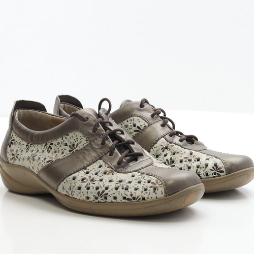 Preworn Womens Brown Faux Leather Flat UK 8