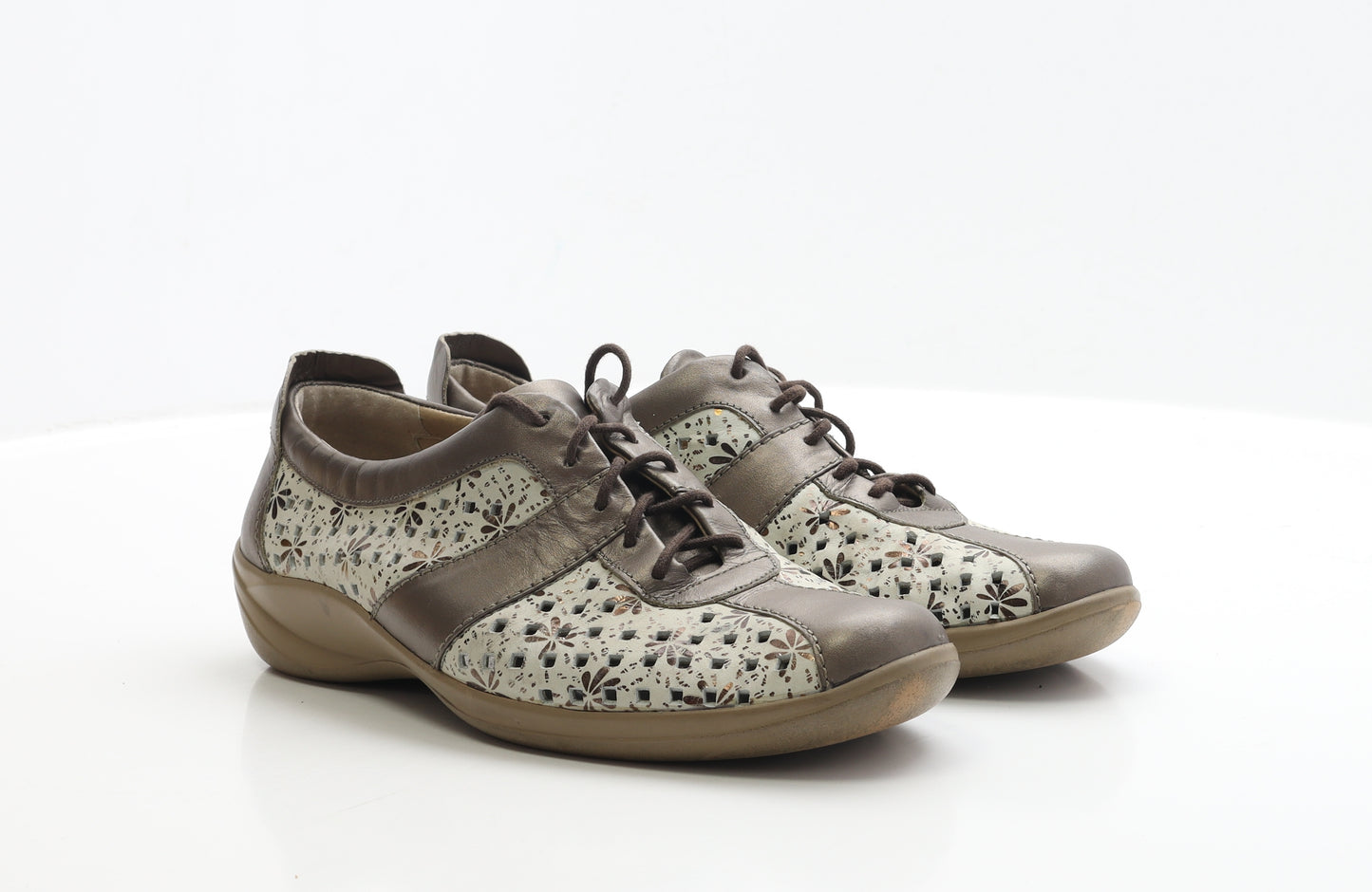 Preworn Womens Brown Faux Leather Flat UK 8