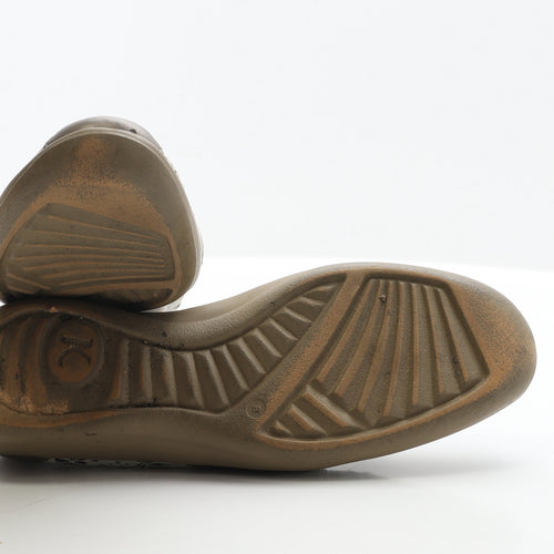 Preworn Womens Brown Faux Leather Flat UK 8