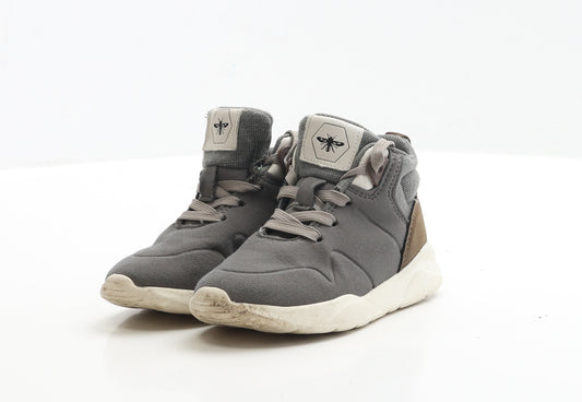 Preworn Boys Grey Polyester Trainer UK 6 EUR 23