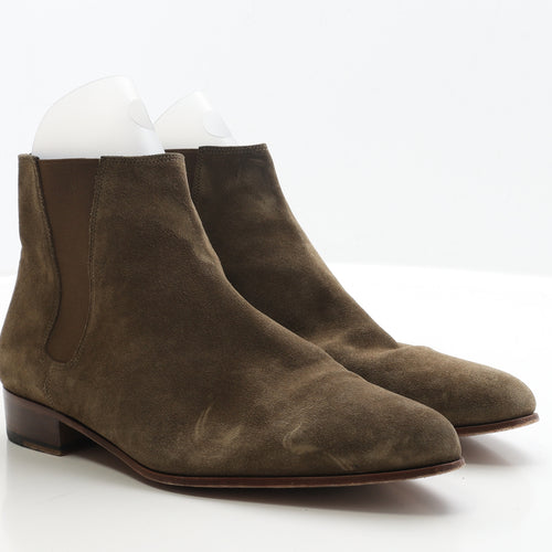 The Kooples Mens Brown Faux Suede Chelsea Boot UK 10 EUR 44