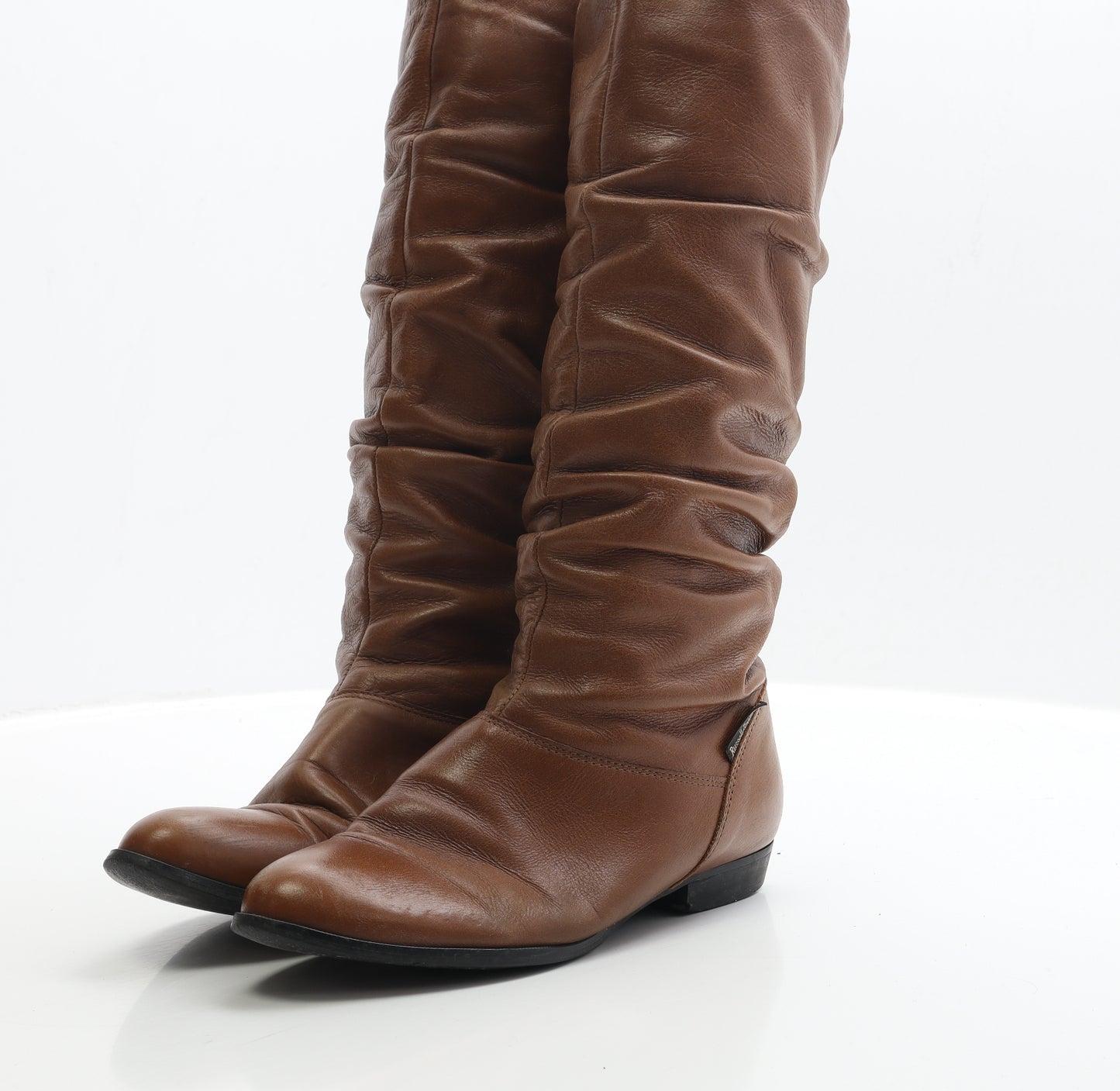 Russell & Bromley Womens Brown Leather Bootie Boot UK 4 EUR 37