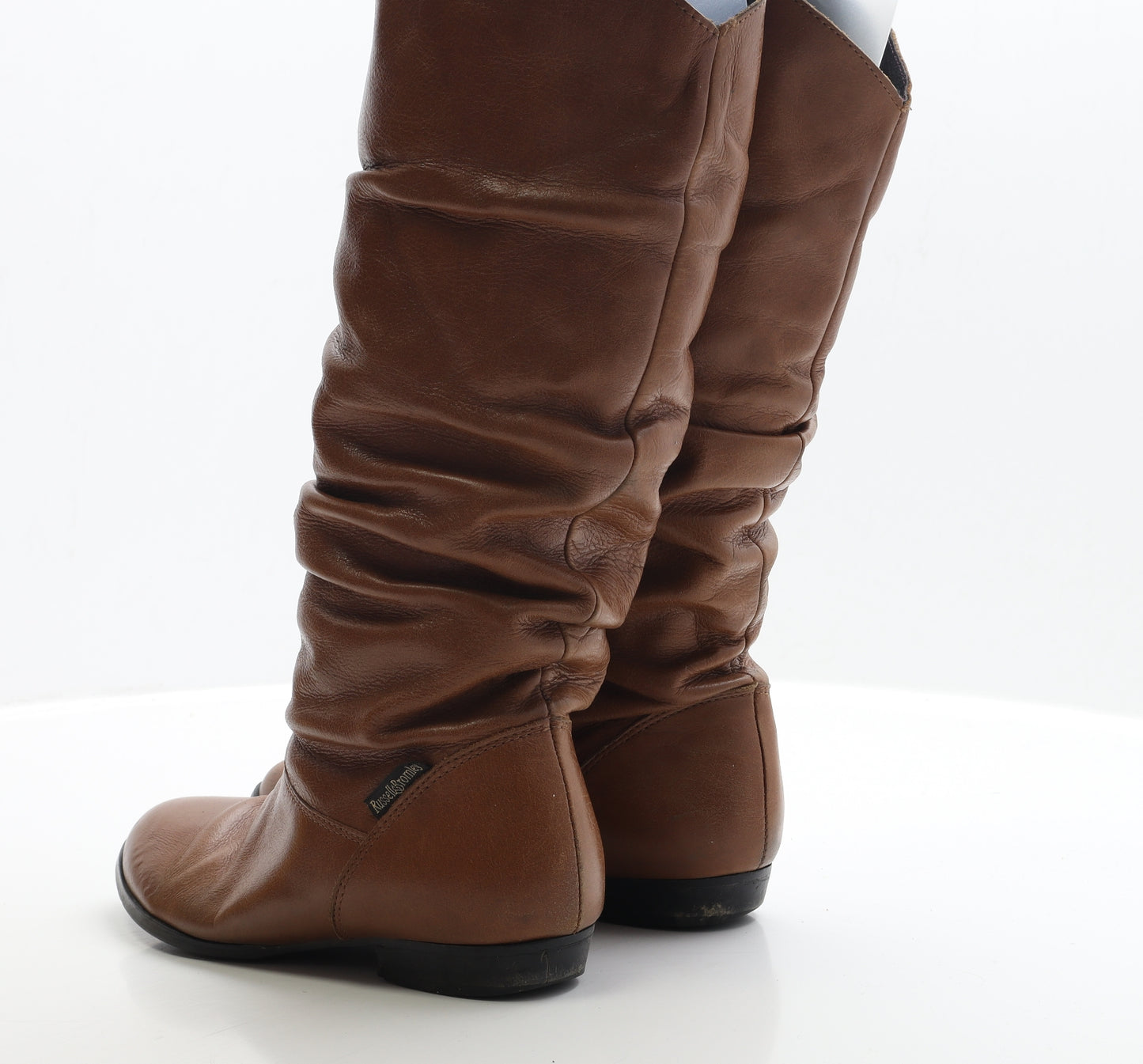 Russell & Bromley Womens Brown Leather Bootie Boot UK 4 EUR 37