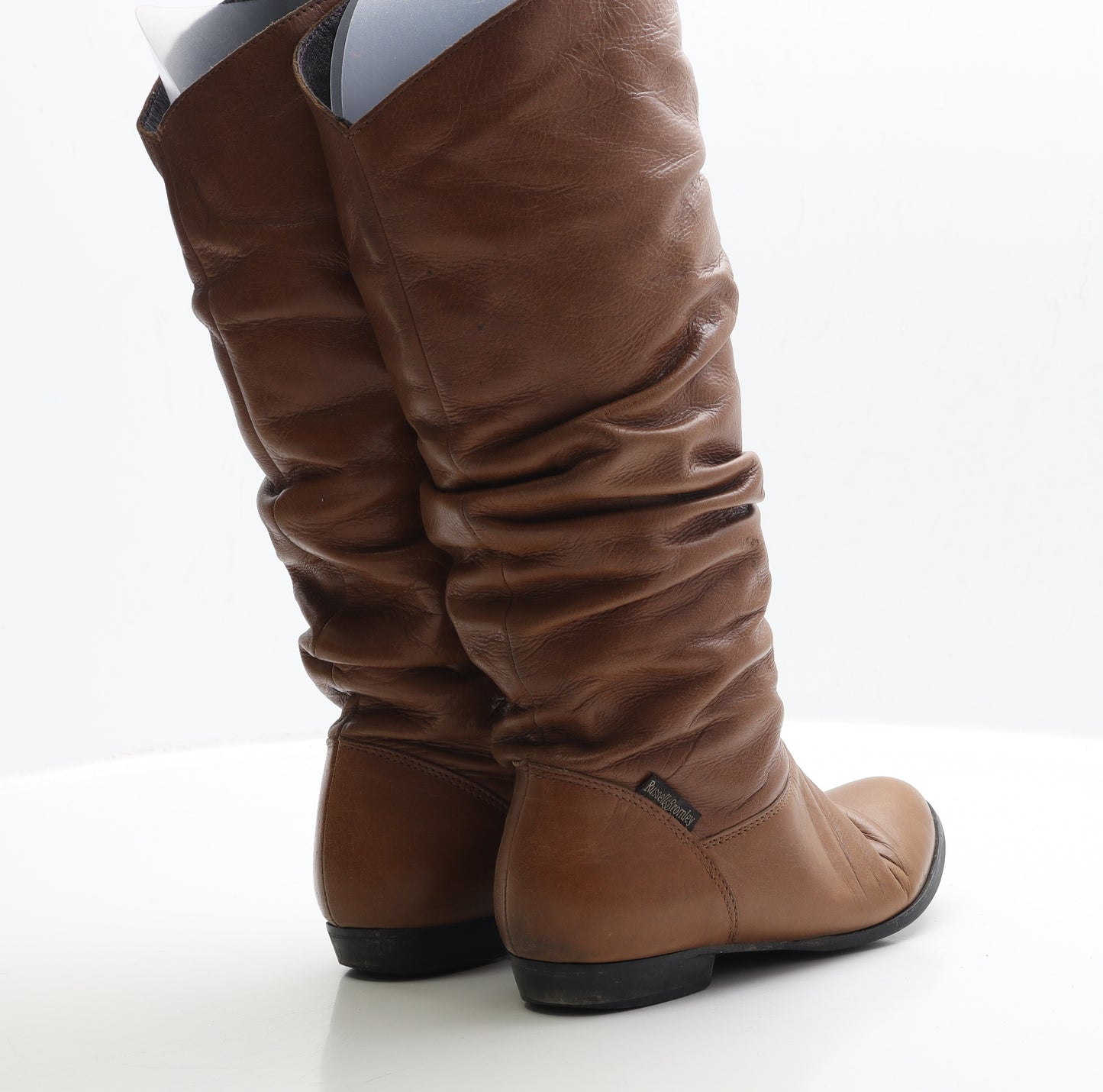 Russell & Bromley Womens Brown Leather Bootie Boot UK 4 EUR 37