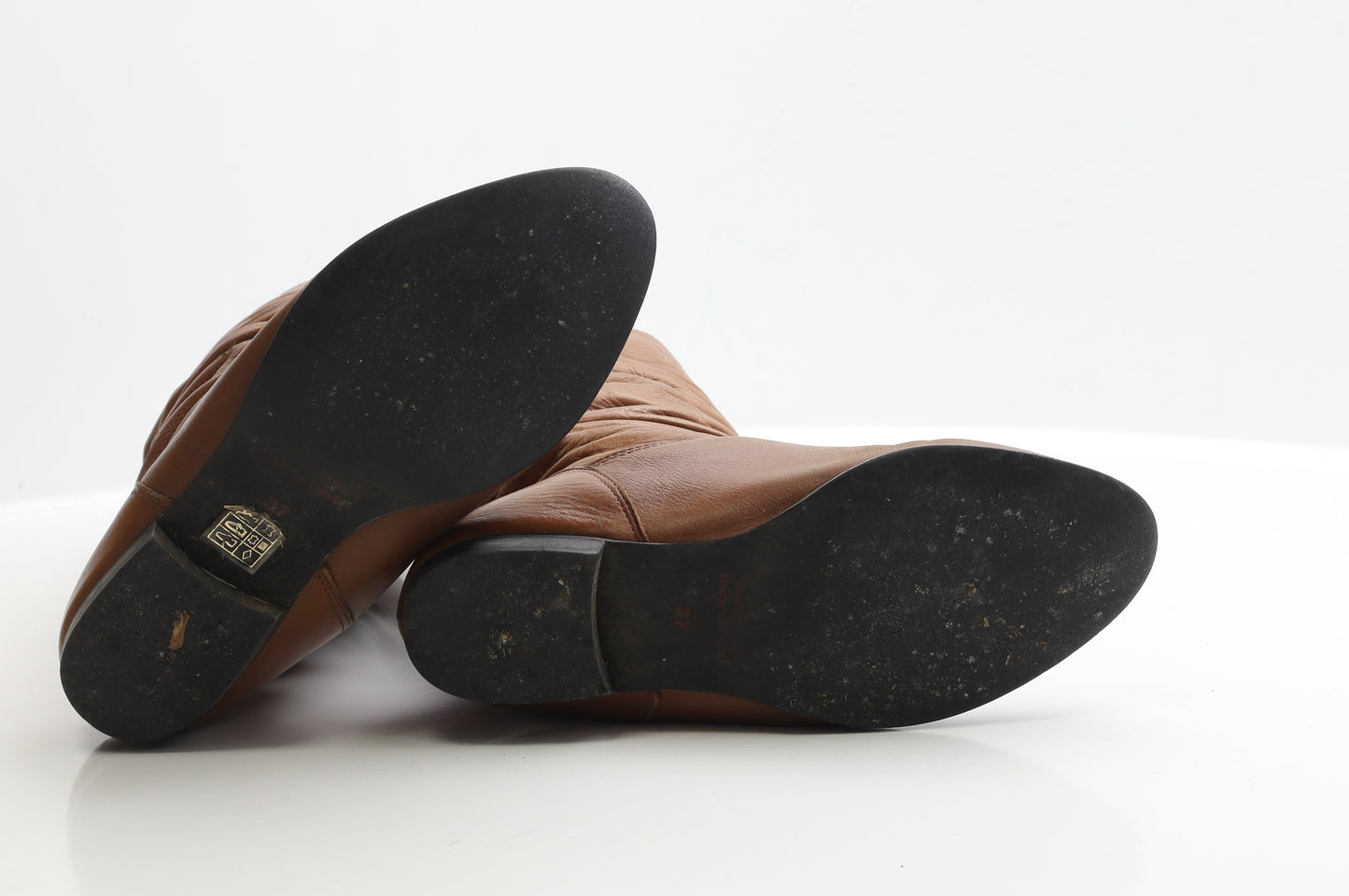 Russell & Bromley Womens Brown Leather Bootie Boot UK 4 EUR 37