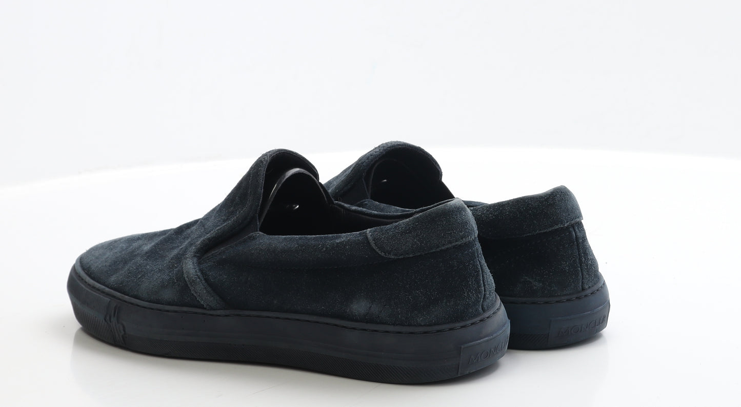 Moncler Mens Blue Faux Suede Loafer Casual UK 8 EUR 41