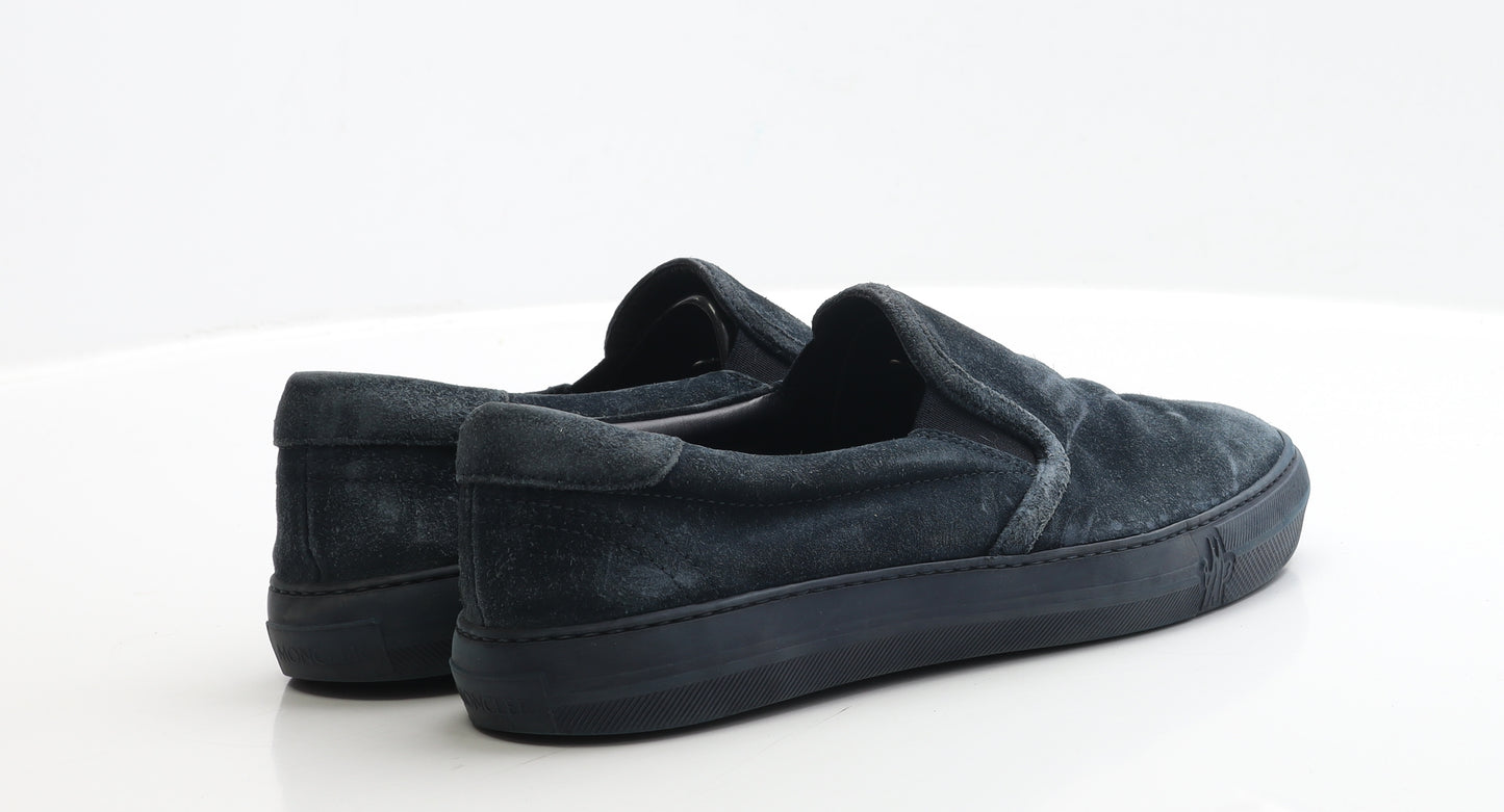 Moncler Mens Blue Faux Suede Loafer Casual UK 8 EUR 41