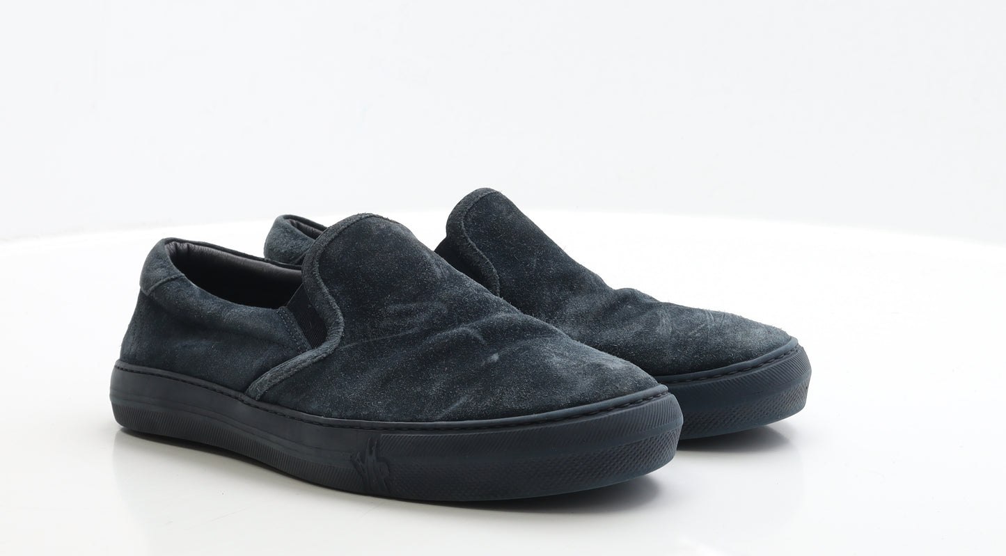 Moncler Mens Blue Faux Suede Loafer Casual UK 8 EUR 41