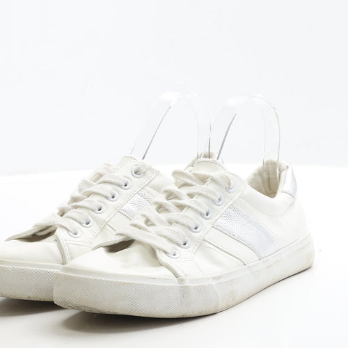 George Womens White Polyester Trainer UK 5 EUR 38