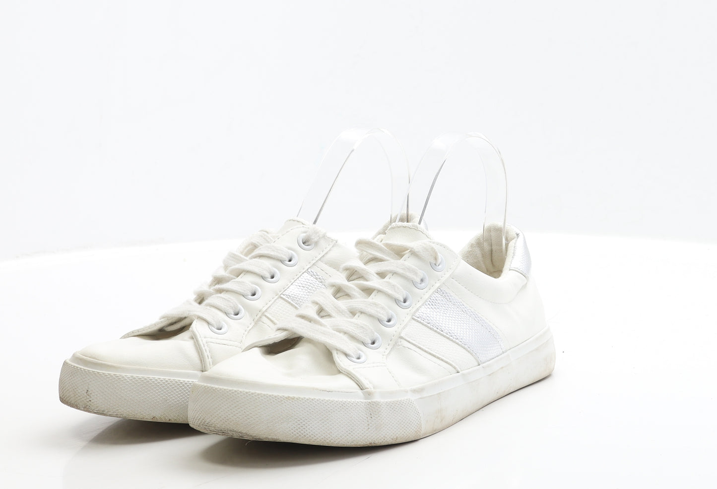 George Womens White Polyester Trainer UK 5 EUR 38