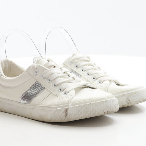 George Womens White Polyester Trainer UK 5 EUR 38