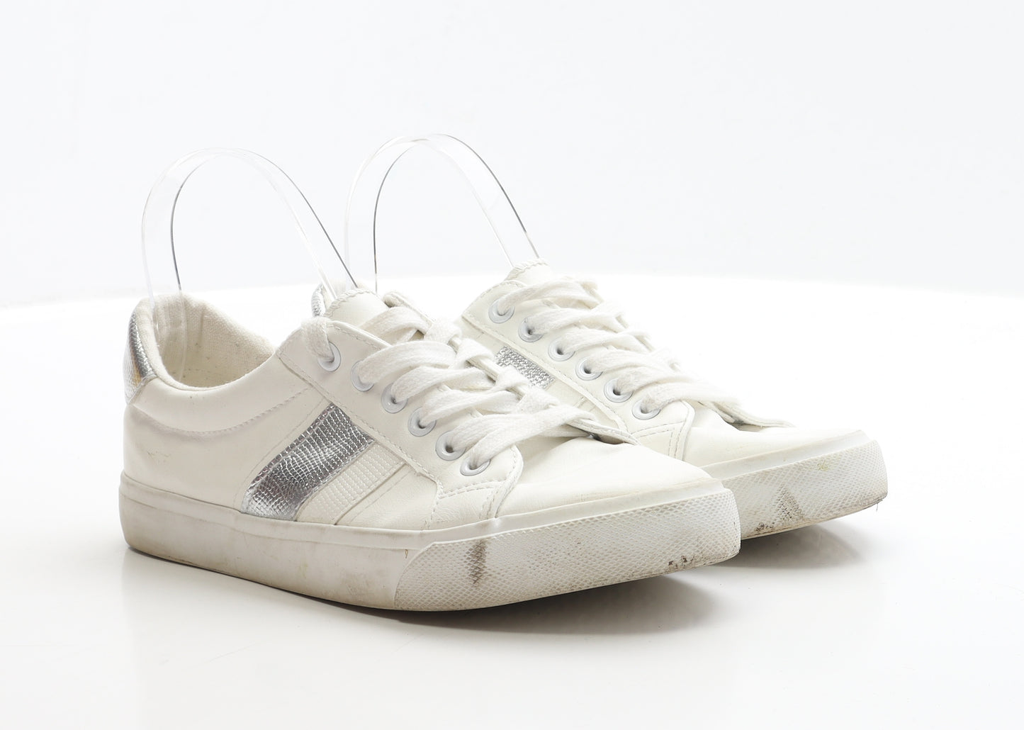 George Womens White Polyester Trainer UK 5 EUR 38