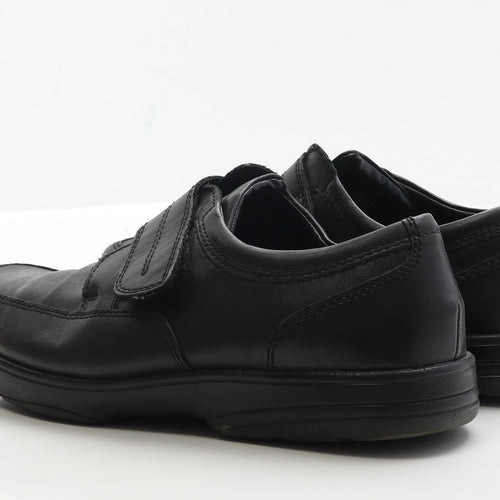 Marks and Spencer Mens Black Faux Leather Loafer Casual UK 9.5 - Wide Fit