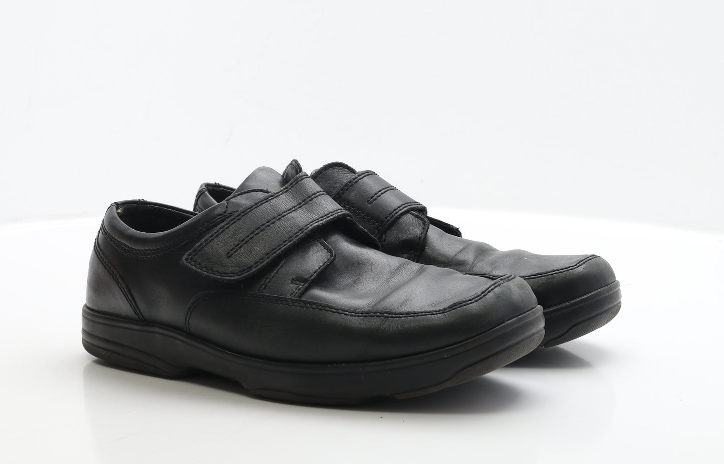 Marks and Spencer Mens Black Faux Leather Loafer Casual UK 9.5 - Wide Fit
