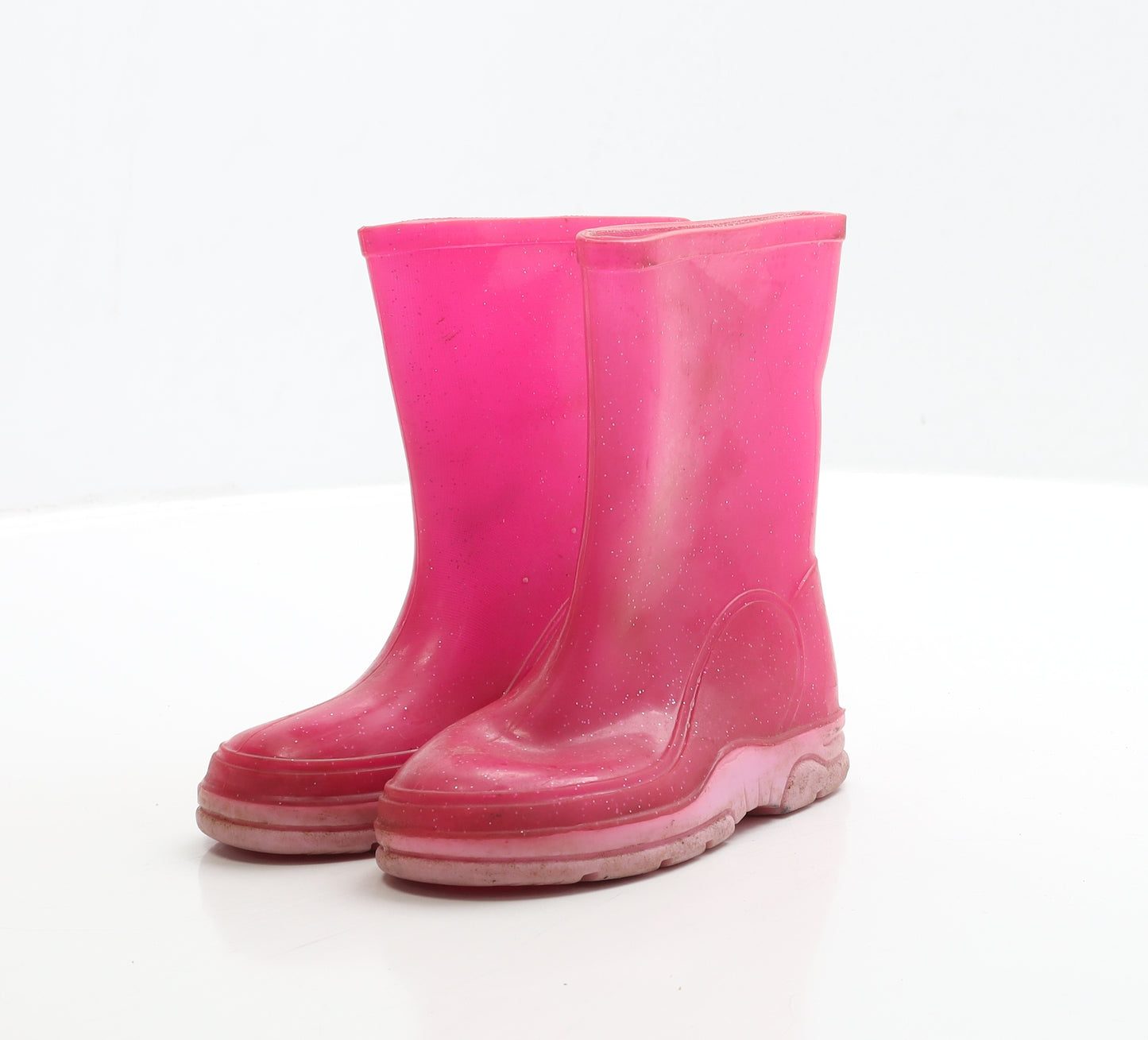 Preworn Girls Pink Rubber Wellies Boot UK 6