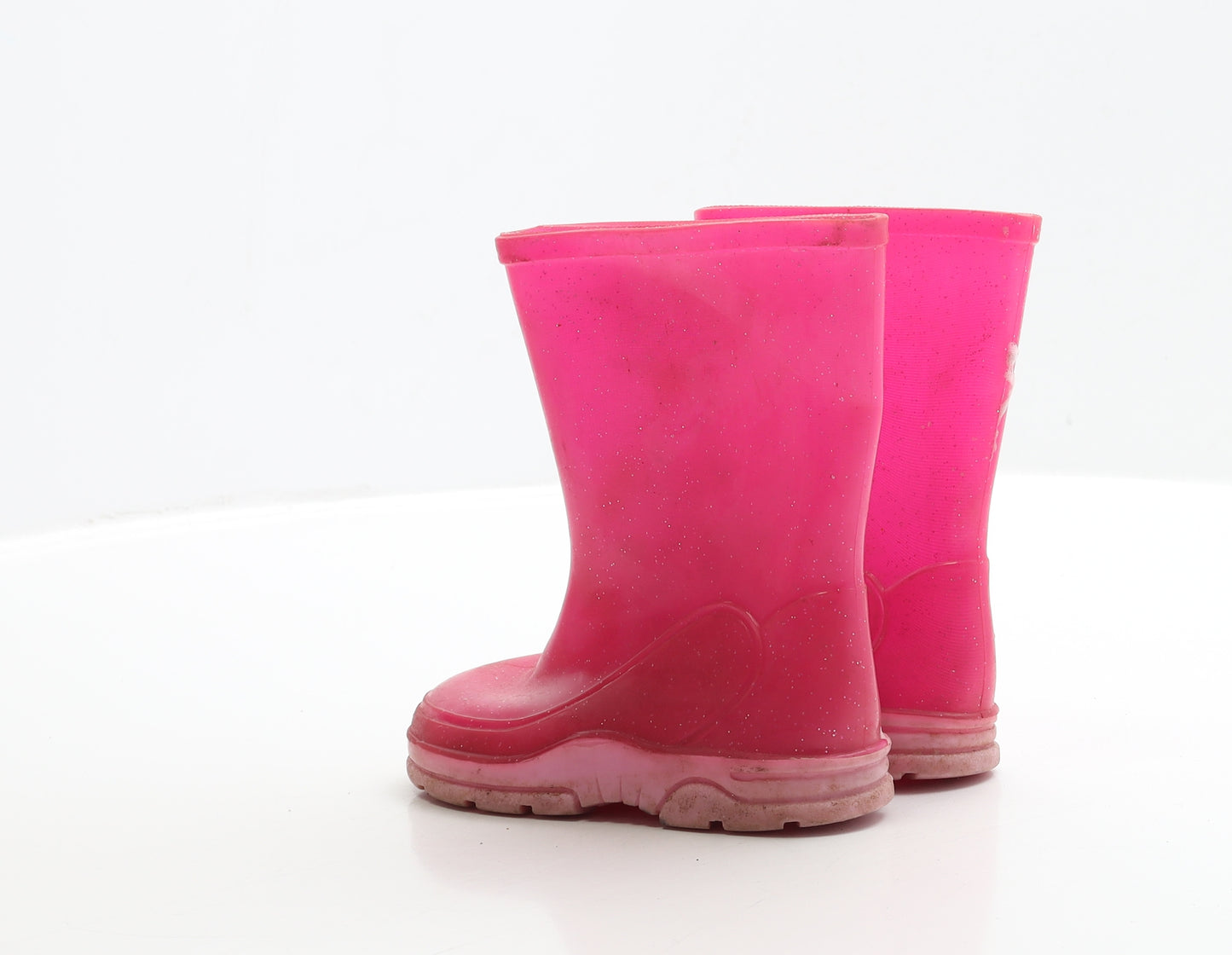 Preworn Girls Pink Rubber Wellies Boot UK 6