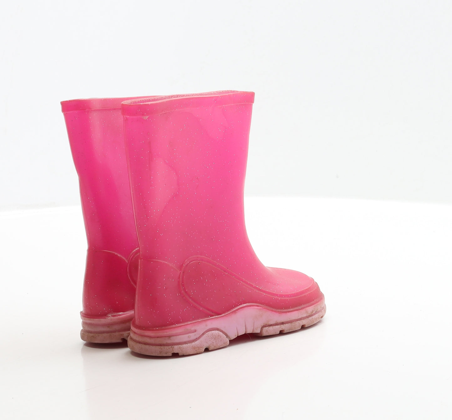 Preworn Girls Pink Rubber Wellies Boot UK 6