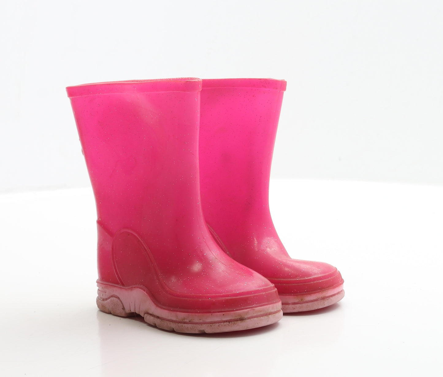 Preworn Girls Pink Rubber Wellies Boot UK 6