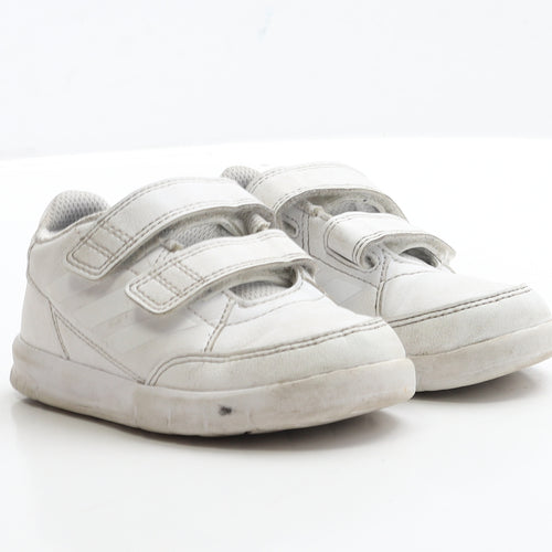 adidas Boys White Polyester Trainer UK 7.5
