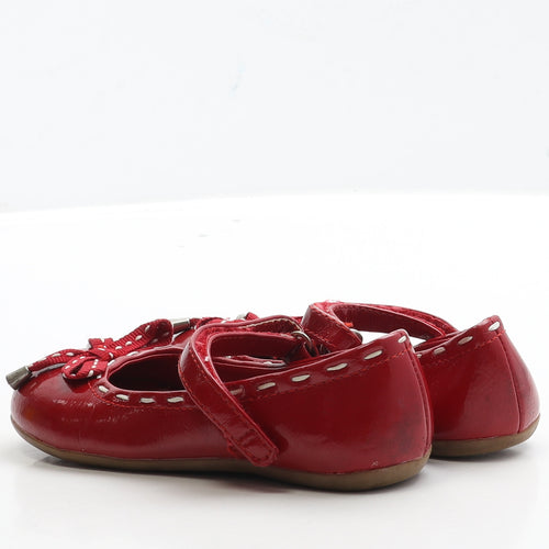 If the shoe fits Girls Red PVC Flat Casual UK 8 EUR 25