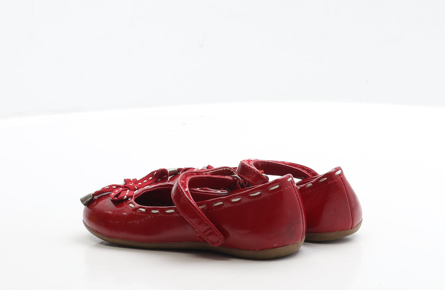 If the shoe fits Girls Red PVC Flat Casual UK 8 EUR 25