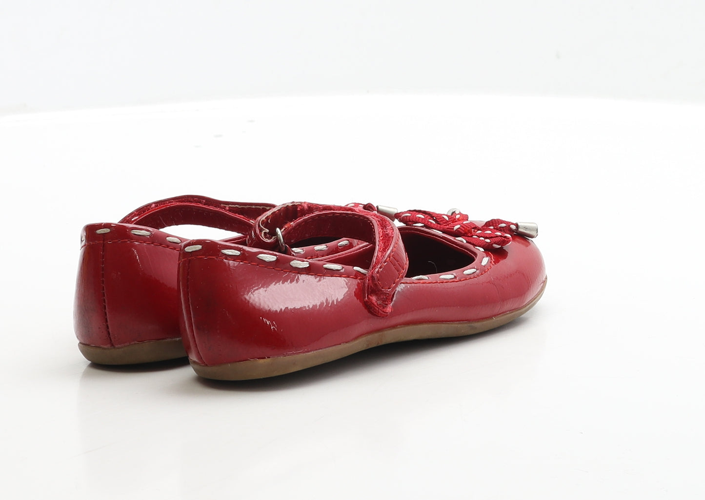 If the shoe fits Girls Red PVC Flat Casual UK 8 EUR 25