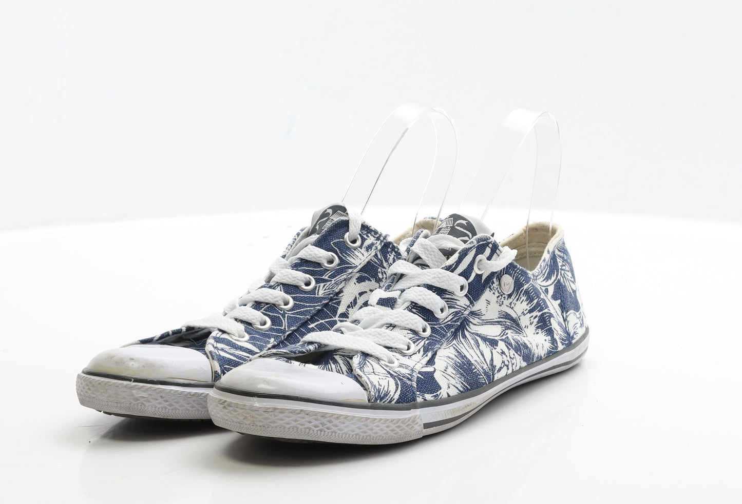 Dunlop Womens Blue Geometric Fabric Trainer UK 6