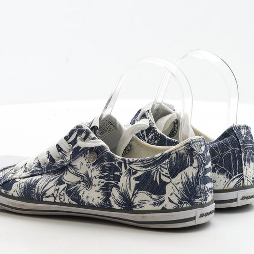 Dunlop Womens Blue Geometric Fabric Trainer UK 6