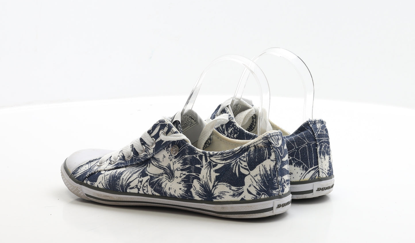 Dunlop Womens Blue Geometric Fabric Trainer UK 6