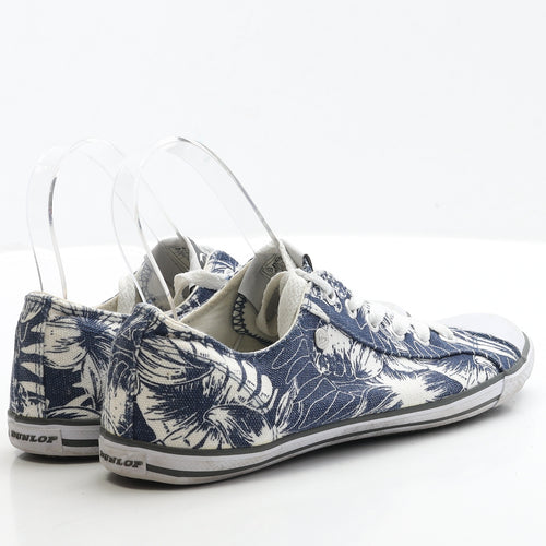 Dunlop Womens Blue Geometric Fabric Trainer UK 6