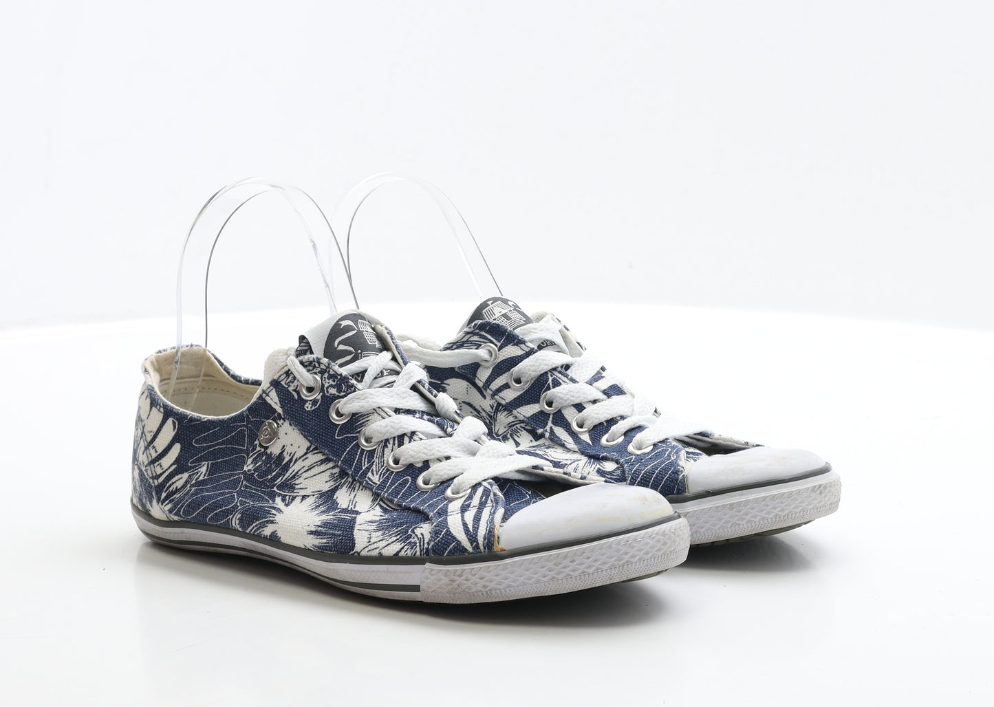 Dunlop Womens Blue Geometric Fabric Trainer UK 6