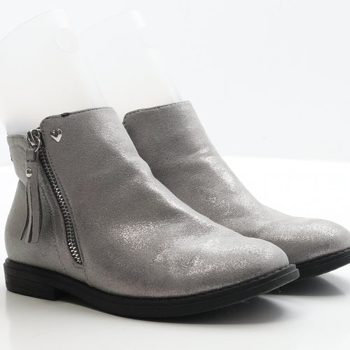 Primark Womens Silver Polyester Bootie Boot UK 3