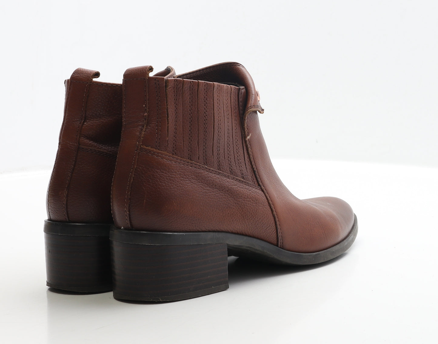 TU Womens Brown Leather Bootie Boot UK 7