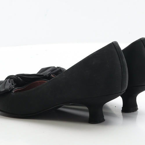 Clarks Womens Black Faux Silk Court Heel UK 4
