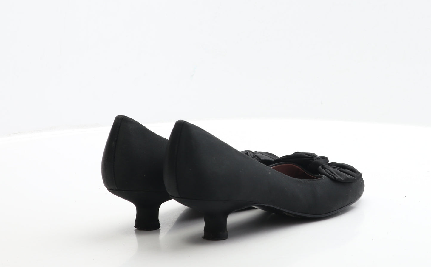Clarks Womens Black Faux Silk Court Heel UK 4