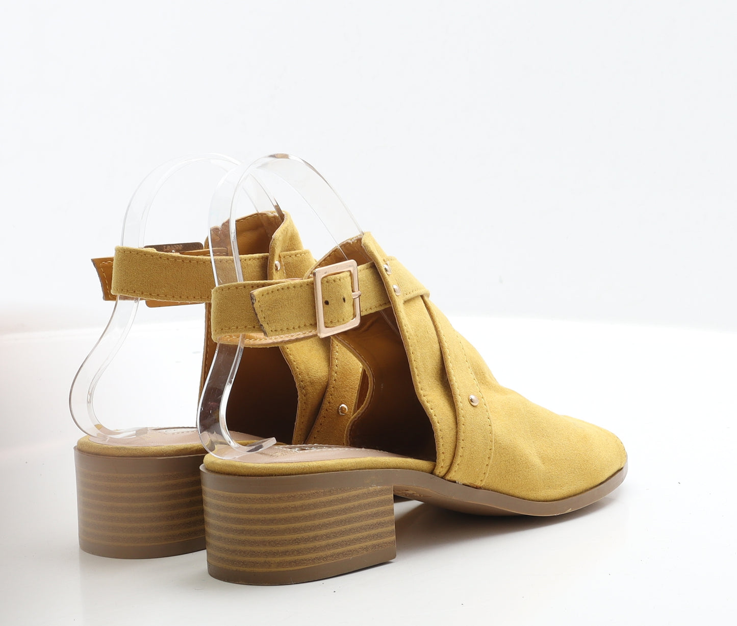 Primark Womens Yellow Faux Suede Strappy Heel UK 3 EUR 36