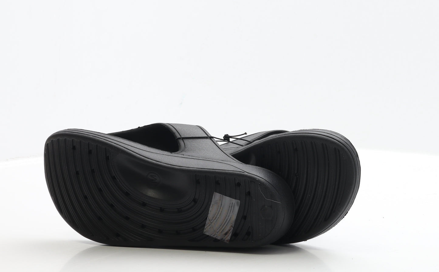 Matalan Womens Black Rubber Thong Sandal UK 5 - Size 5-6