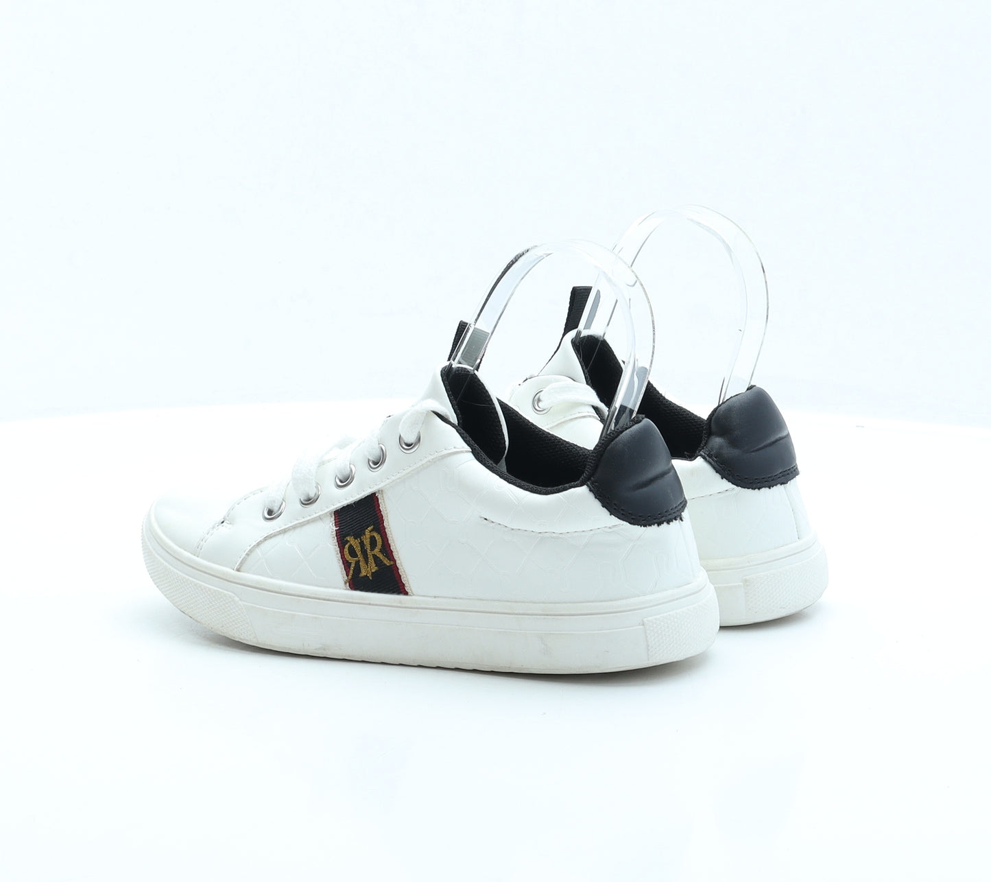 River Island Boys White Faux Leather Trainer UK 2