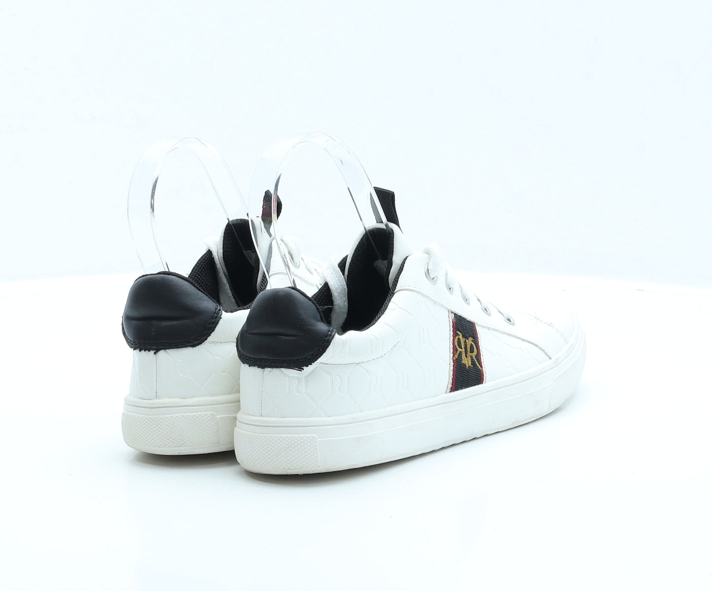 River Island Boys White Faux Leather Trainer UK 2