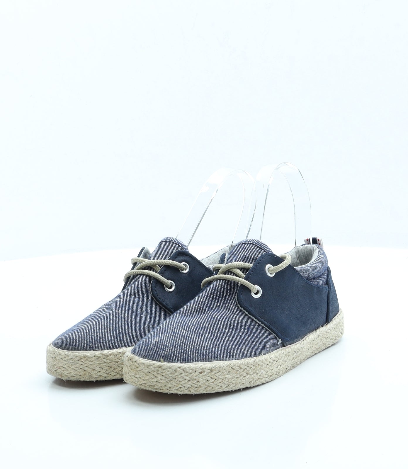 Primark Boys Blue Fabric Slip On Trainer UK 1 EUR 33