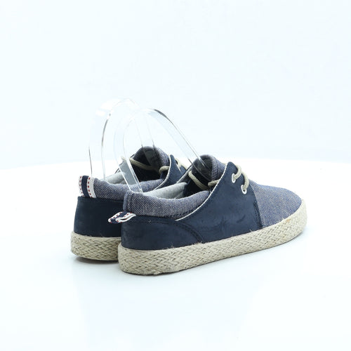 Primark Boys Blue Fabric Slip On Trainer UK 1 EUR 33