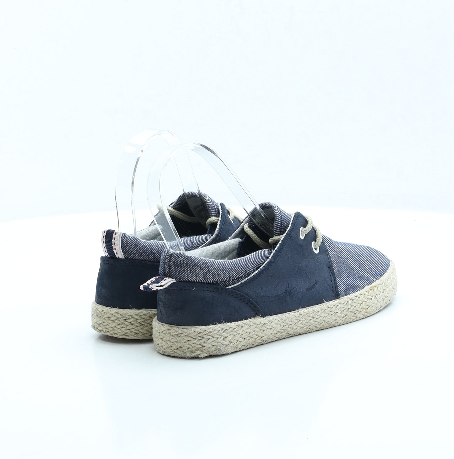 Primark Boys Blue Fabric Slip On Trainer UK 1 EUR 33