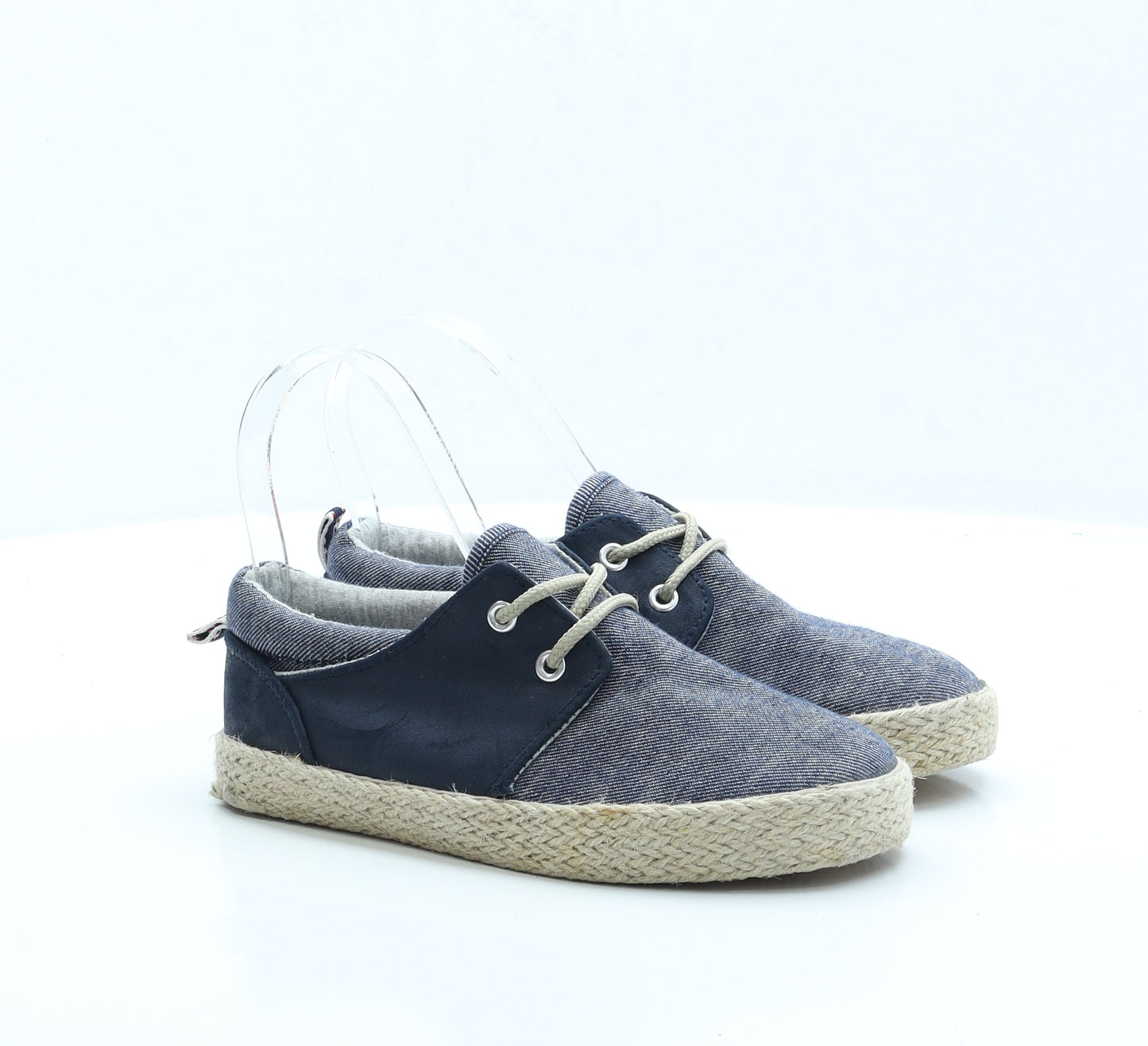 Primark Boys Blue Fabric Slip On Trainer UK 1 EUR 33