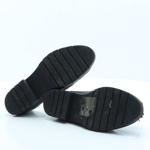 Primark Womens Grey Faux Suede Loafer Flat UK 4 EUR 37 US 6